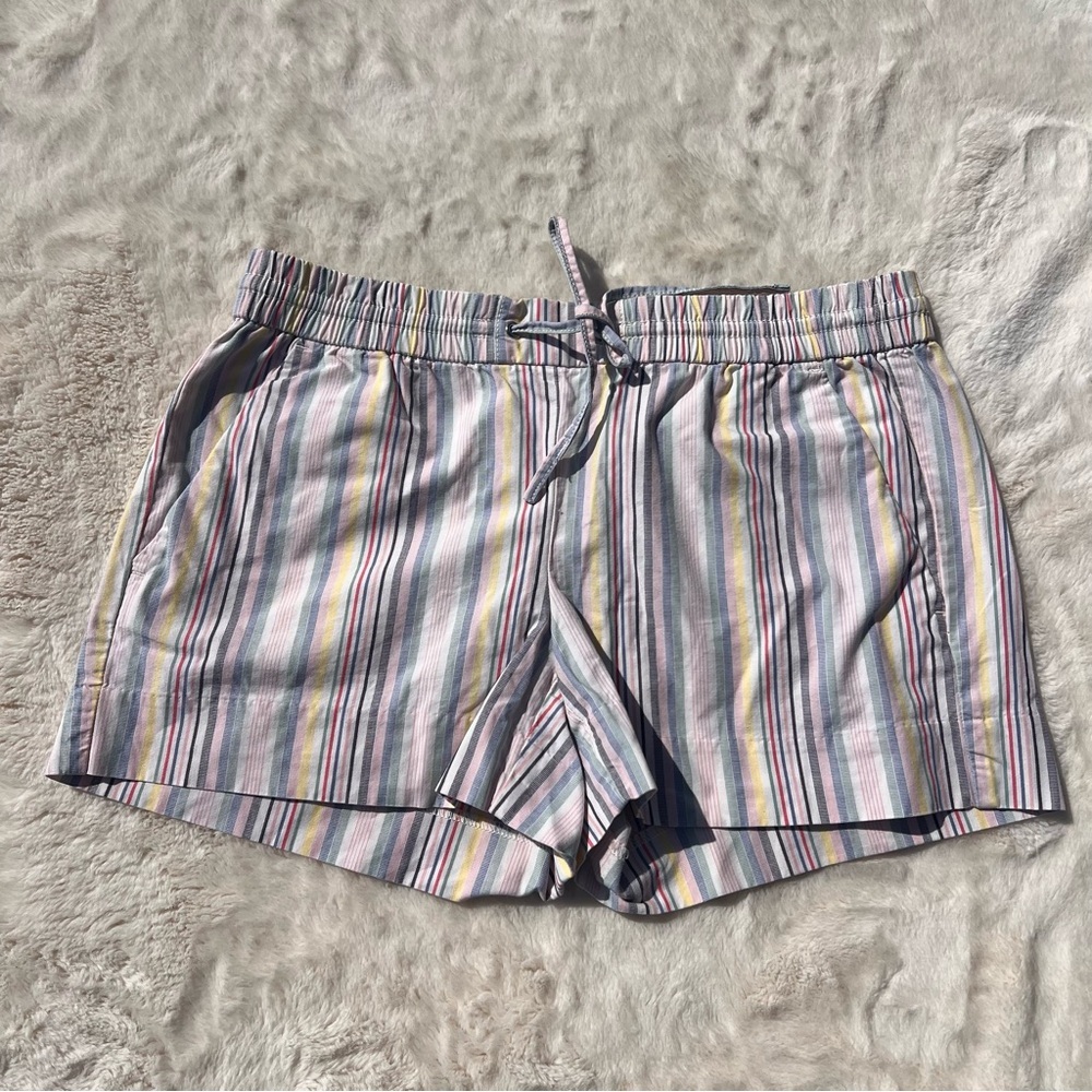 LOFT Striped Drawstring Shorts Pastel Pull On XS - Picture 2 of 6
